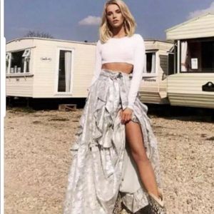 H&M conscious exclusive sliver maxi skirt